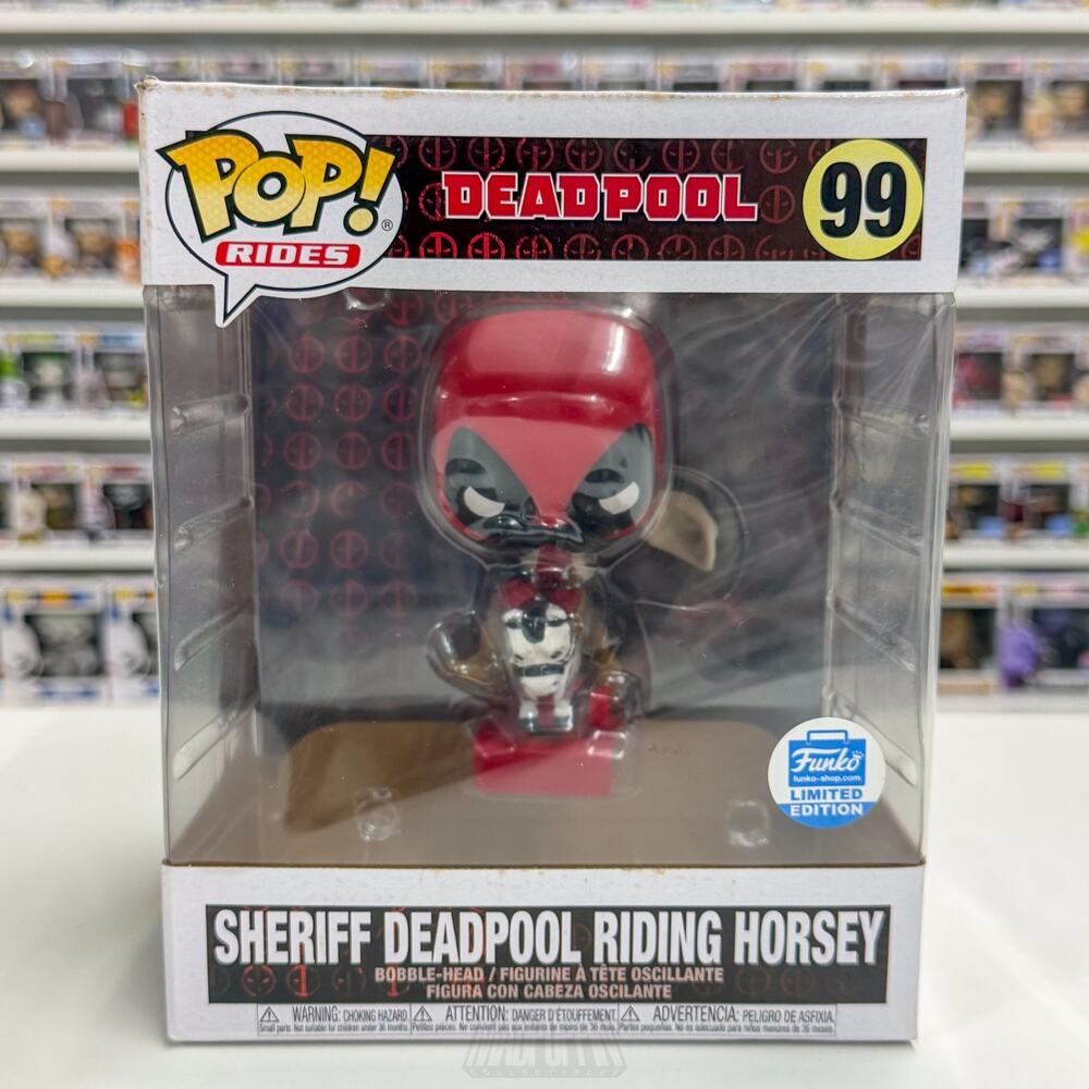 Funko Pop Rides Marvel Sheriff Deadpool Riding Horsey Exclusive 99 Vinyl Figure